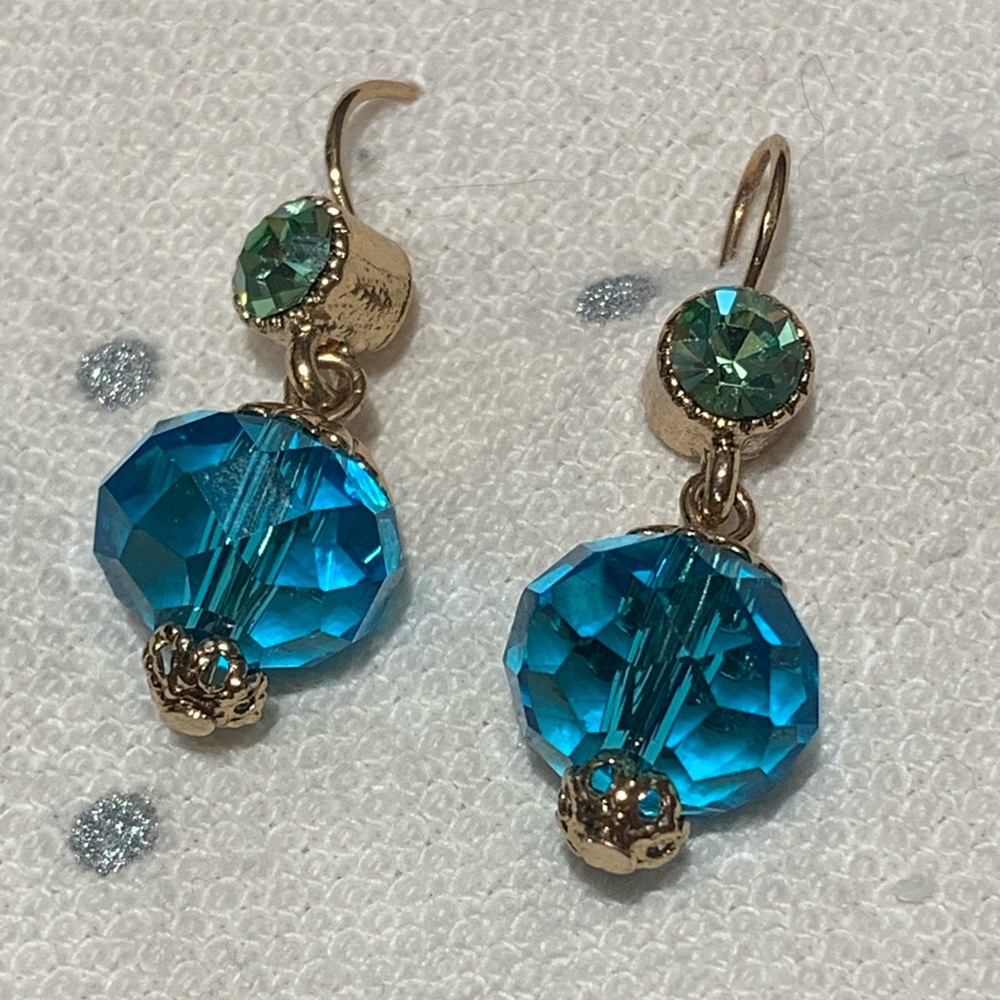 Colorful Blue and Green Earrings